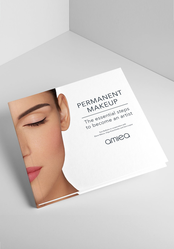 "Permanent makeup" book from amiea International Master Trainers Toni Belfatto, in cooperation with Elena Nikora, Olga Kravchenko and Sara Lopez.