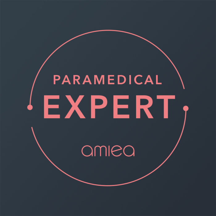 Level 2 - amiea paramedical expert Icon for amiea paramedical expert level 2 on dark grey background