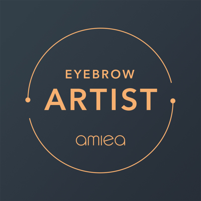 Level 1 - amiea Eyebrow Artist Icon for amiea eyebrow artist level 1 on a dark grey background