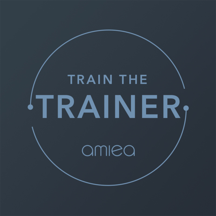 Level 4 - amiea train-the-trainer Icon for amiea train the trainer level 4 on dark grey background