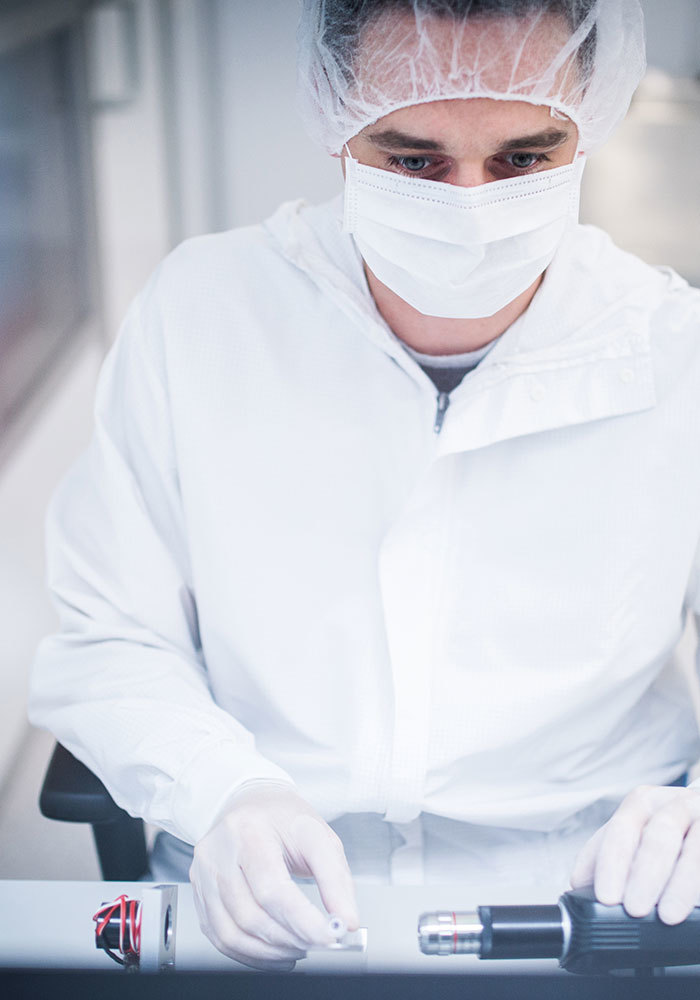 a picture of an amiea production employee working in amiea production center