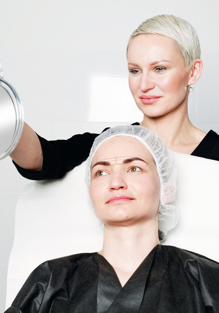 Elena Nikora eyebrows permanent makeup for the book "Permanent Makeup"